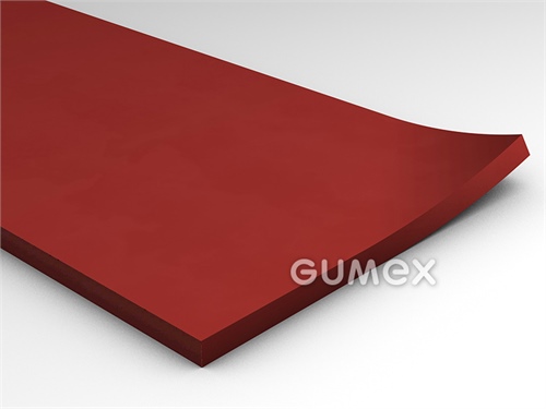 Gummi RED STAR, 3mm, 0-lagig, width 1400mm, 40°ShA, NR, -40°C/+70°C, rot, 